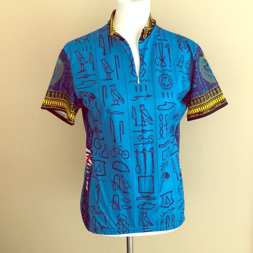 Vintage Blue Cycling Shirt